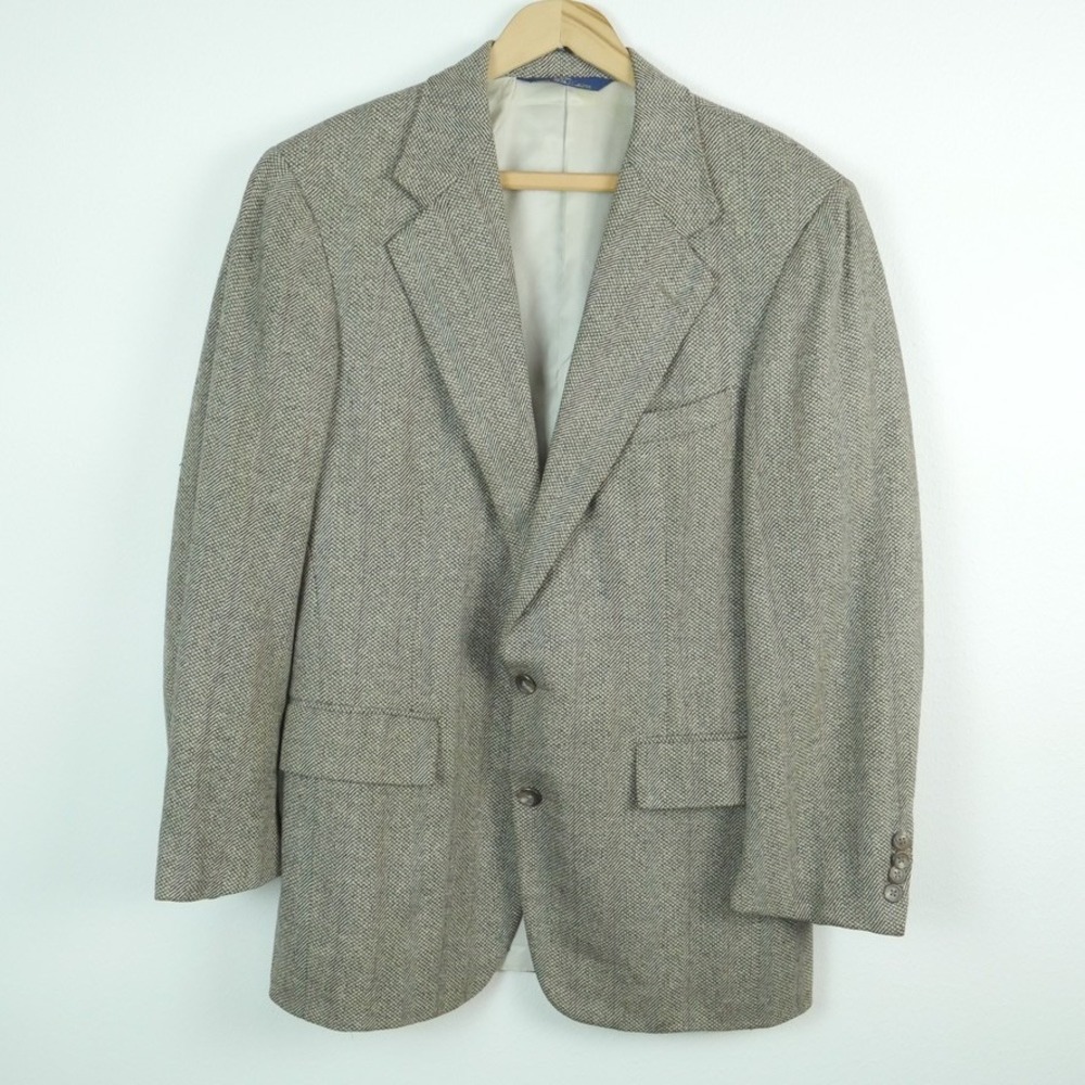 Polo Ralph Lauren Vintage USA Herringbone Blazer 38S? Fits 41x29 Preppy Heritage